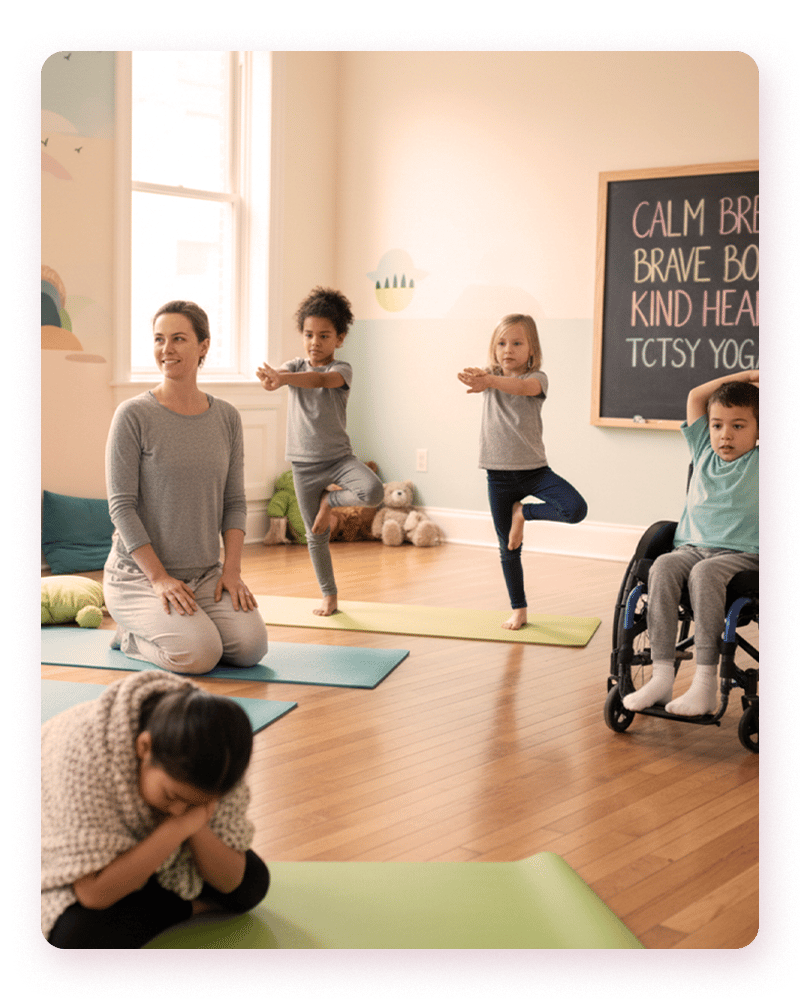 Children being led be a teacher